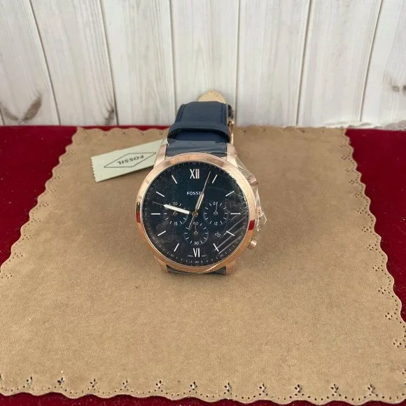 Fossil Chronograph Rose Gold & Stainless Watch